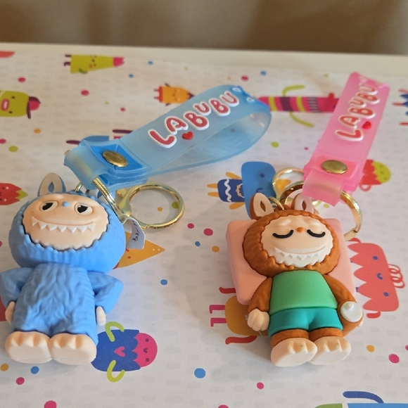 LABUBU Inspired Sleepy Bunny Keychain - - Picture 10 of 11